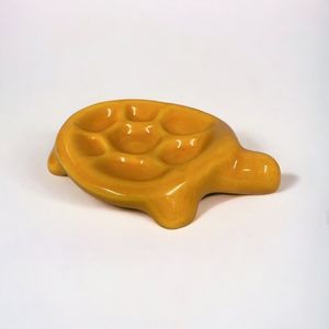 Vohann of California Cerami Turtle Figurine Orange Dish Ashtray Home Decor